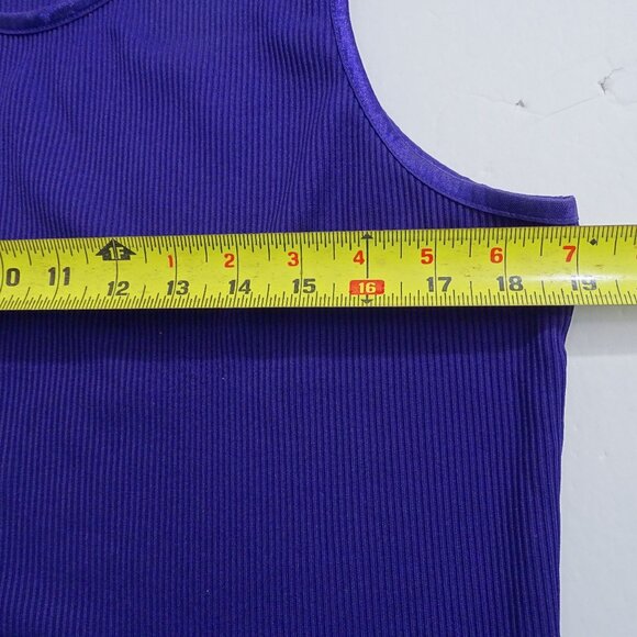 Allison Daley Ribbed Sleeveless Tank Top Career Shell Purple Womens Size L - Picture 6 of 9